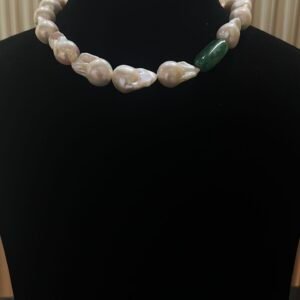 Exquisite Mother of Pearl & Emerald String: Adorn Your Style with Nature’s Gemstones!