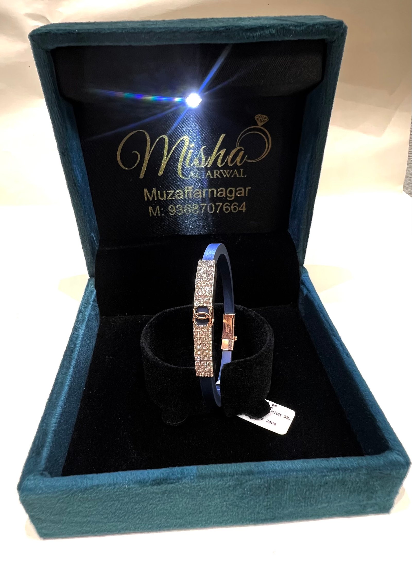 Shine Bright with a 14kt Natural Diamond Fabric Bracelet | Handmade Luxury for Every Occasion - Image 3