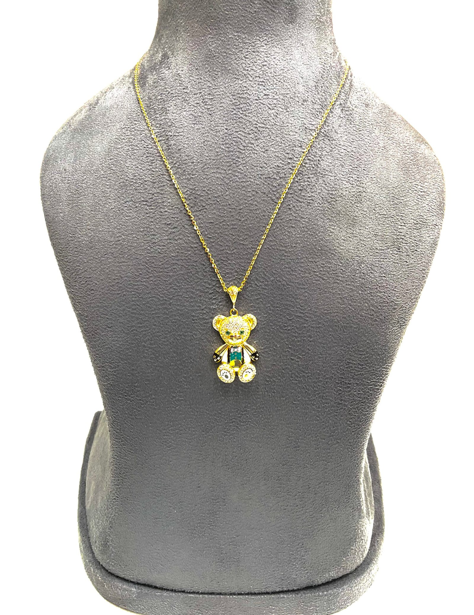Sparkle and Charm with our 18kt Hallmark Teddy Bear Pendant Chain - Limited Time Offer! - Image 2