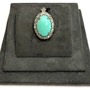 14Kt Diamond & Stone Pendant | 1.62ct Diamonds & 13.55ct Gemstone | Elegant Gold Pendant